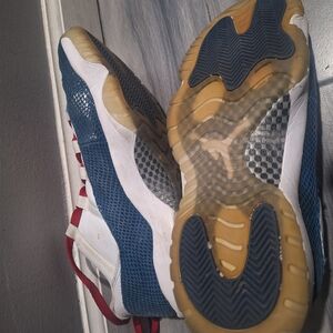 Kids Blue and White Athletic Sneakers